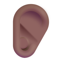 Ear 3d Medium Dark icon