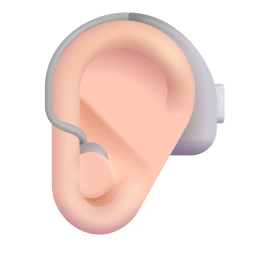 Ear With Hearing Aid 3d Light icon