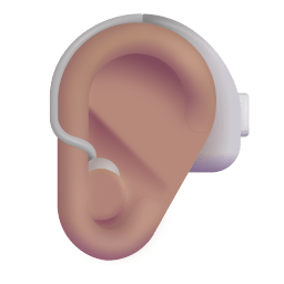 Ear With Hearing Aid 3d Medium icon