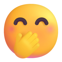 Face With Hand Over Mouth 3d icon