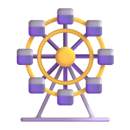 Ferris Wheel 3d icon