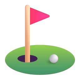 Flag In Hole 3d icon