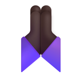 Folded Hands 3d Dark icon