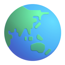 Globe Showing Asia Australia 3d icon