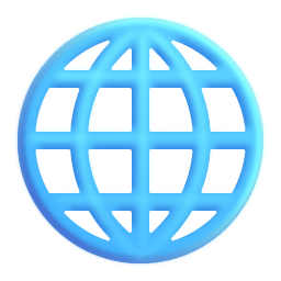 Globe With Meridians 3d icon