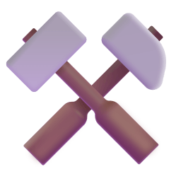 Hammer And Pick 3d icon