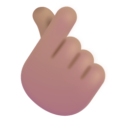Hand With Index Finger And Thumb Crossed 3d Medium icon