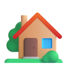 House With Garden 3d icon