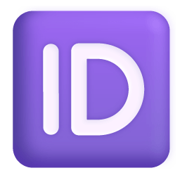 Id Button 3d icon