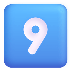Keycap 9 3d icon