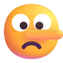 Lying Face 3d icon