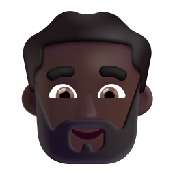 Man Beard 3d Dark icon