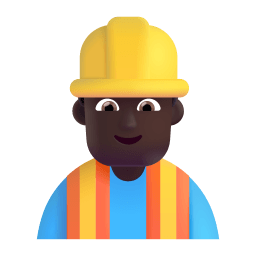 Man Construction Worker 3d Dark icon