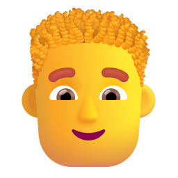 Man Curly Hair 3d Default icon