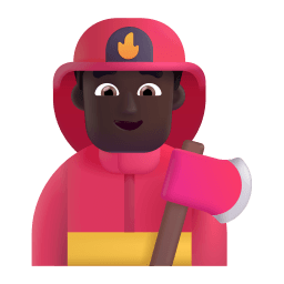 Man Firefighter 3d Dark icon