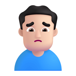 Man Frowning 3d Light icon