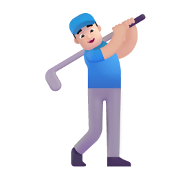 Man Golfing 3d Light icon