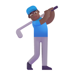 Man Golfing 3d Medium Dark icon