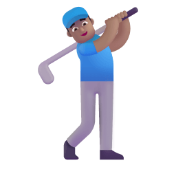 Man Golfing 3d Medium icon