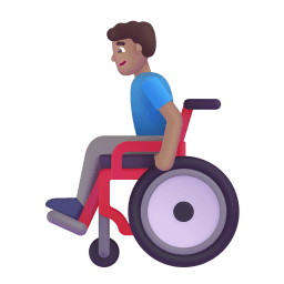 Man In Manual Wheelchair 3d Medium icon