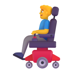 Man In Motorized Wheelchair 3d Default icon