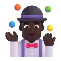 Man Juggling 3d Dark icon