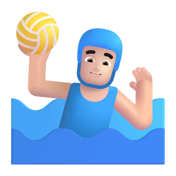 Man Playing Water Polo 3d Light icon
