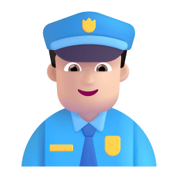 Man Police Officer 3d Light icon