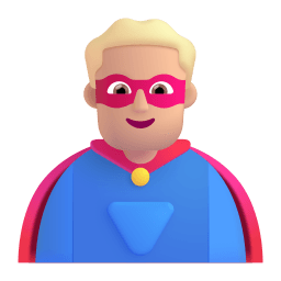 Man Superhero 3d Medium Light icon