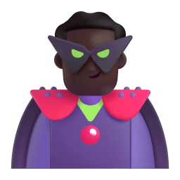 Man Supervillain 3d Dark icon