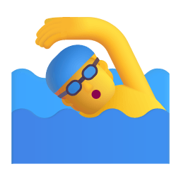 Man Swimming 3d Default icon