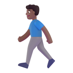Man Walking 3d Medium Dark icon