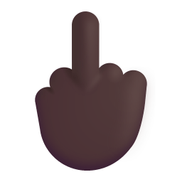 Middle Finger 3d Dark icon
