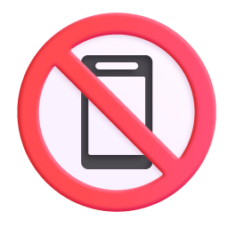 No Mobile Phones 3d icon