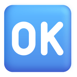 Ok Button 3d icon