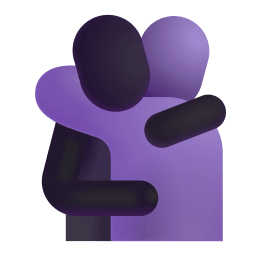 People Hugging 3d icon