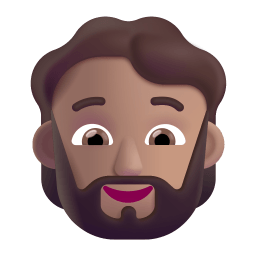 Person Beard 3d Medium icon