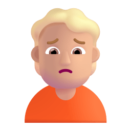 Person Frowning 3d Medium Light icon