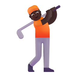 Person Golfing 3d Dark icon