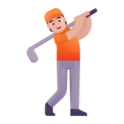 Person Golfing 3d Light icon