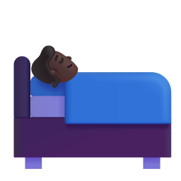 Person In Bed 3d Dark icon
