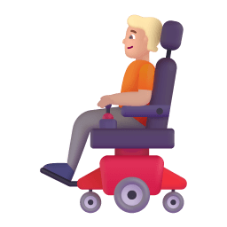 Person In Motorized Wheelchair 3d Medium Light icon