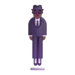 Person In Suit Levitating 3d Medium Dark icon