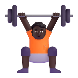 Person Lifting Weights 3d Dark icon