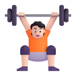 Person Lifting Weights 3d Light icon
