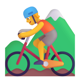 Person Mountain Biking 3d Default icon