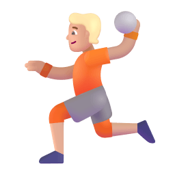 Person Playing Handball 3d Medium Light icon