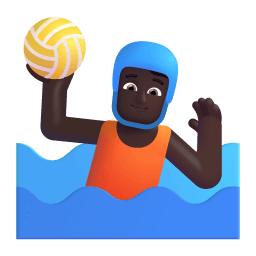Person Playing Water Polo 3d Dark icon