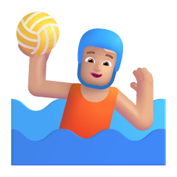 Person Playing Water Polo 3d Medium Light icon