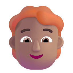 Person Red Hair 3d Medium icon